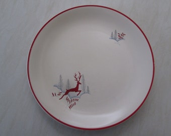 Crown Devon Stockholm / leaping deer small dinner plate