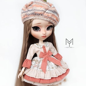Pullip dress / Blythe Dress / Doll Dress / Beret / &quot;Naya&quot;