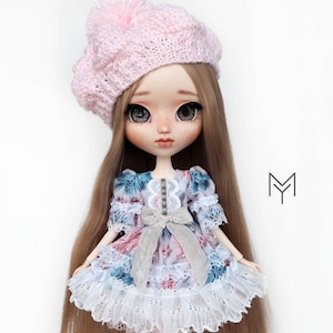 Pullip dress / Blythe Dress / &quot;Dzyune III&quot; / Doll Dress / Beret