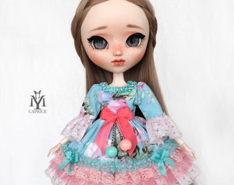Floral Cotton Doll Dress: Fits Pullip, Blythe