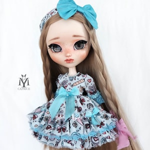 Pullip dress / Blythe Dress / Doll Dress / Headpiece / &quot;Sendy&quot;
