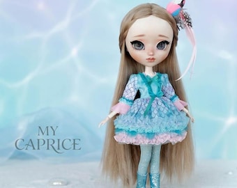 Pullip dress / Blythe Dress / "Liv" / Doll Dress / Stockings / Headpiece
