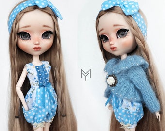 Pullip Set / Blythe Set / "Camila" / Jacket / Rompers / Headpiece