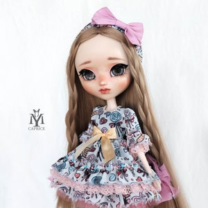 Pullip dress / Blythe Dress / Doll Dress / Headpiece / &quot;Candy&quot;