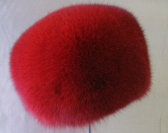 Russian / Pill Box - Fox Fur Hat