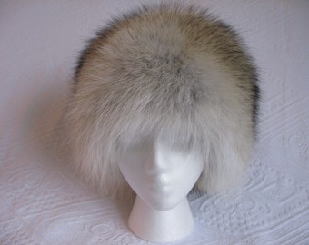 Russian / Pill Box (Long Hair) - Coyote Fur Hat