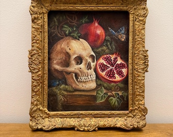 Memento Mori: Still life with Skull and Pomegranate