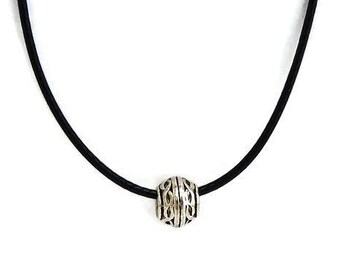 Silver Tribal Bead Necklace~Simple Necklace~Minimalist~Multiple Color Options~Women's Necklace~Women's Jewelry~Mother's Day Gift