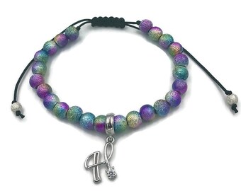 Mermaid Hills memorial bracelet with H charm