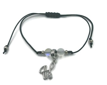 White Hills memorial bracelet with H charm