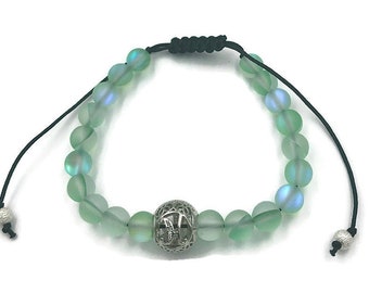 Green Hills memorial bracelet with H bead