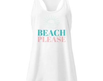 Beach Please | Women’s fitted racerback tank top