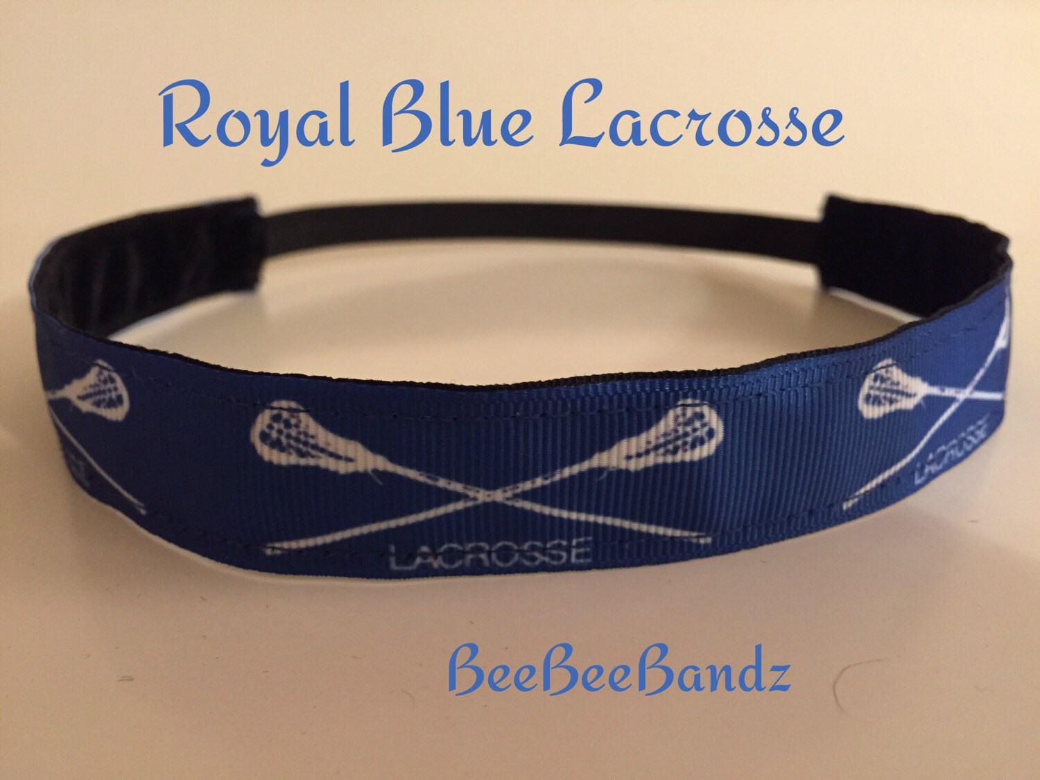 No Slip Headband Royal Blue Lacrosse LAX Handmade Activewear Etsy
