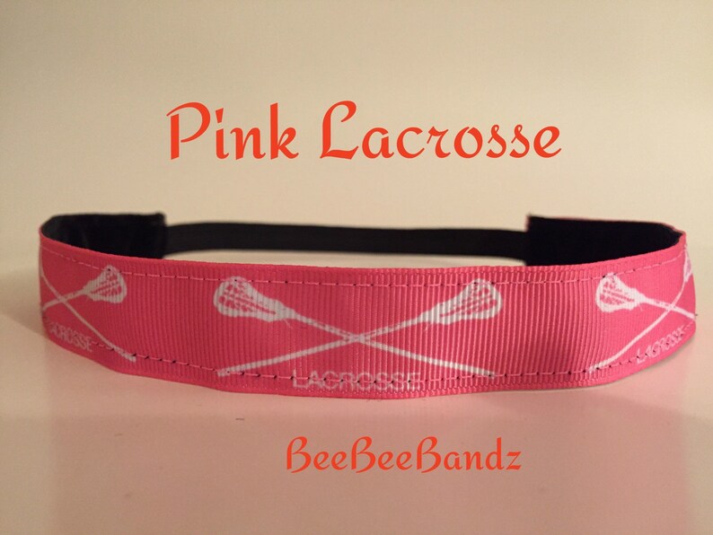 Noslip Headband Pink Lacrosse LAX Handmade Activewear Hair Etsy