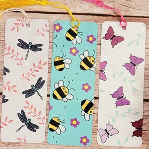 Adorable Handmade Metal Bookmarks, Butterfly bookmark, Dragonfly Bookmark, Bee Bookmark, Perfect for book lovers, Set of 3