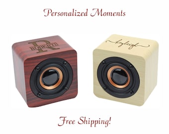 Groomsmen Gifts, Personalized Bluetooth Speaker, Portable Bluetooth Speaker, Mini Wood Speaker, Bridesmaid Gifts, Portable and Rechargeable