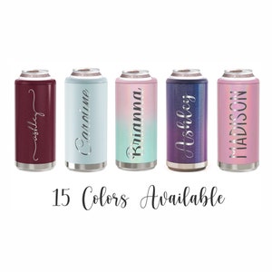 Personalized Slim Can Cooler, Engraved Can Cooler, Bridesmaid Gifts Skinny Can Holder, Beverage Holder, Bridesmaid Proposal Gifts