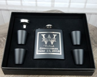 personalized flask etsy