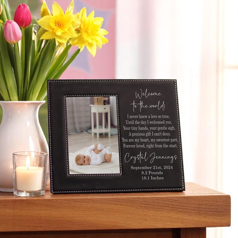 Personalized Baby Picture Frame – Custom Newborn Gift With Name, Poem ...