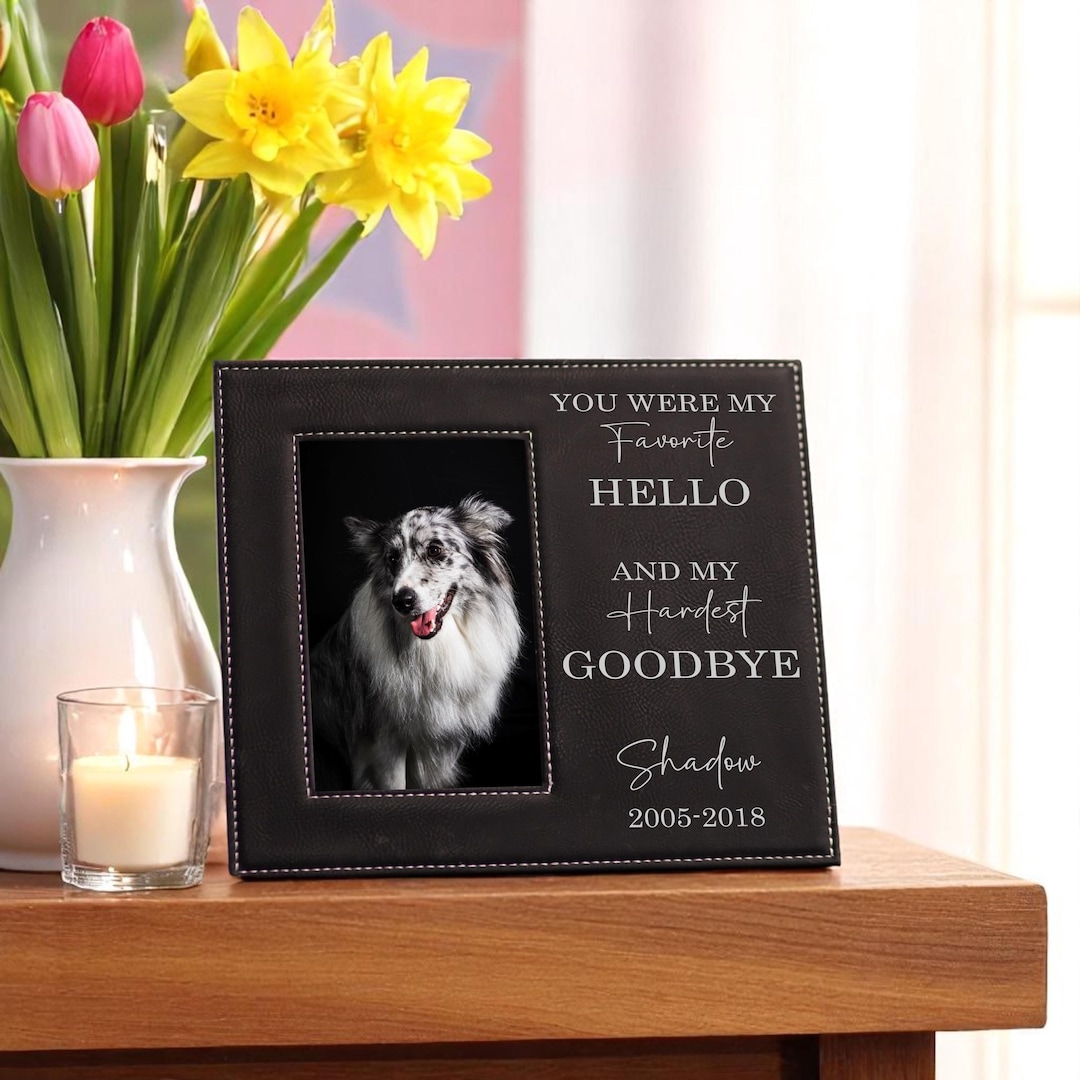 Custom Pet Memorial Frame – Personalized Dog or Cat Loss Gift ...