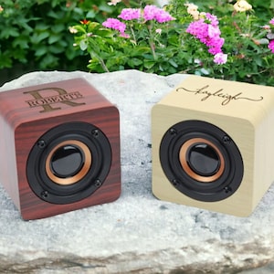 Groomsmen Gifts, Personalized Bluetooth Speaker, Portable Bluetooth Speaker, Mini Wood Speaker, Bridesmaid Gifts, Portable and Rechargeable