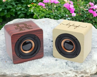 Groomsmen Gifts, Personalized Bluetooth Speaker, Portable Bluetooth Speaker, Mini Wood Speaker, Bridesmaid Gifts, Portable and Rechargeable