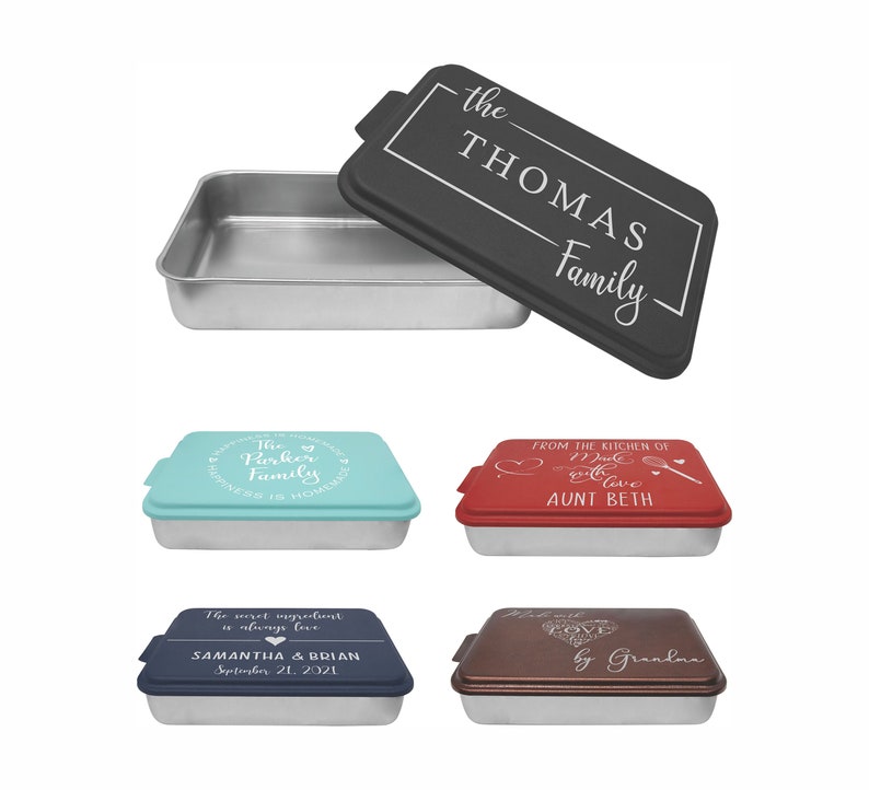 Personalized Cake Pan With Lid, Custom Engraved Aluminum Baking Pan - Etsy