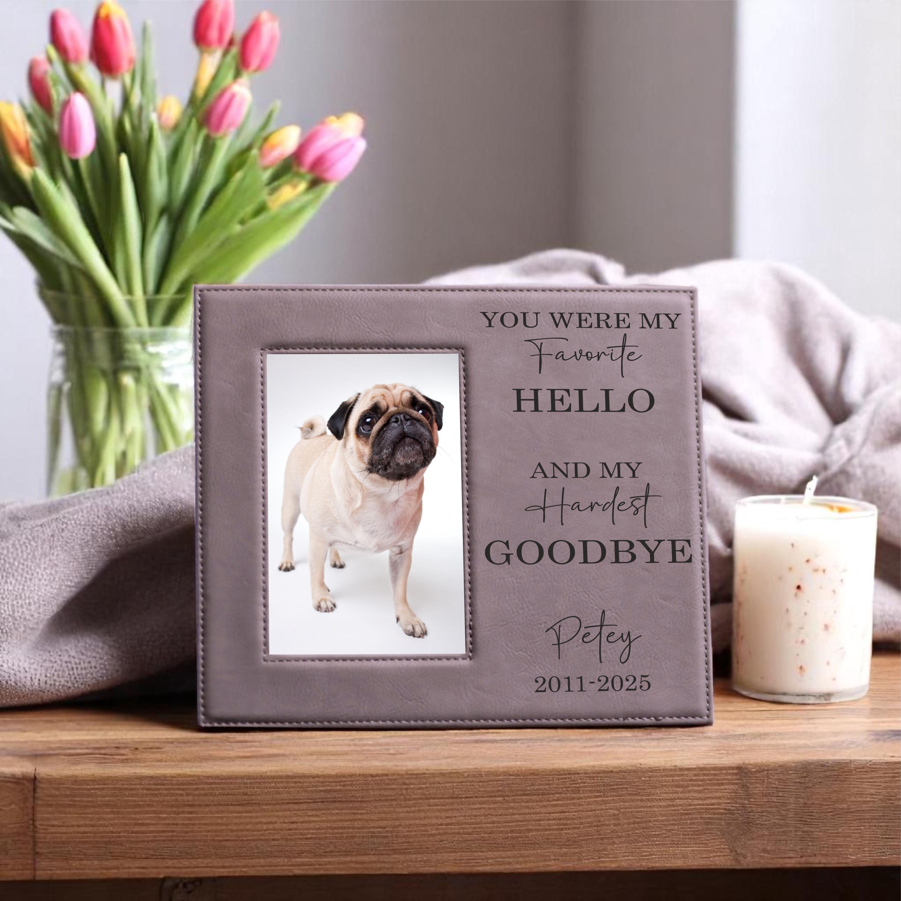Custom Pet Memorial Frame – Personalized Dog or Cat Loss Gift ...