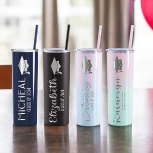 Personalized graduation gift, Custom graduate tumbler, Class of 2024, Graduate party gift for her, High school grad gift, Seniors 2024