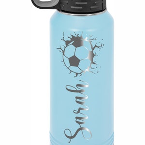 Personalized Soccer Player Water Bottle, Soccer Water Bottle in 20oz ...