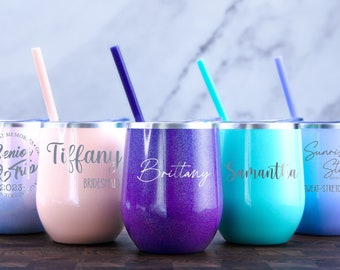 Custom Wine Tumbler, Bridesmaid Gift, Bridesmaid Proposal, Personalized Wine Glasses, Custom Wine Glasses, Personalized Wine Tumbler