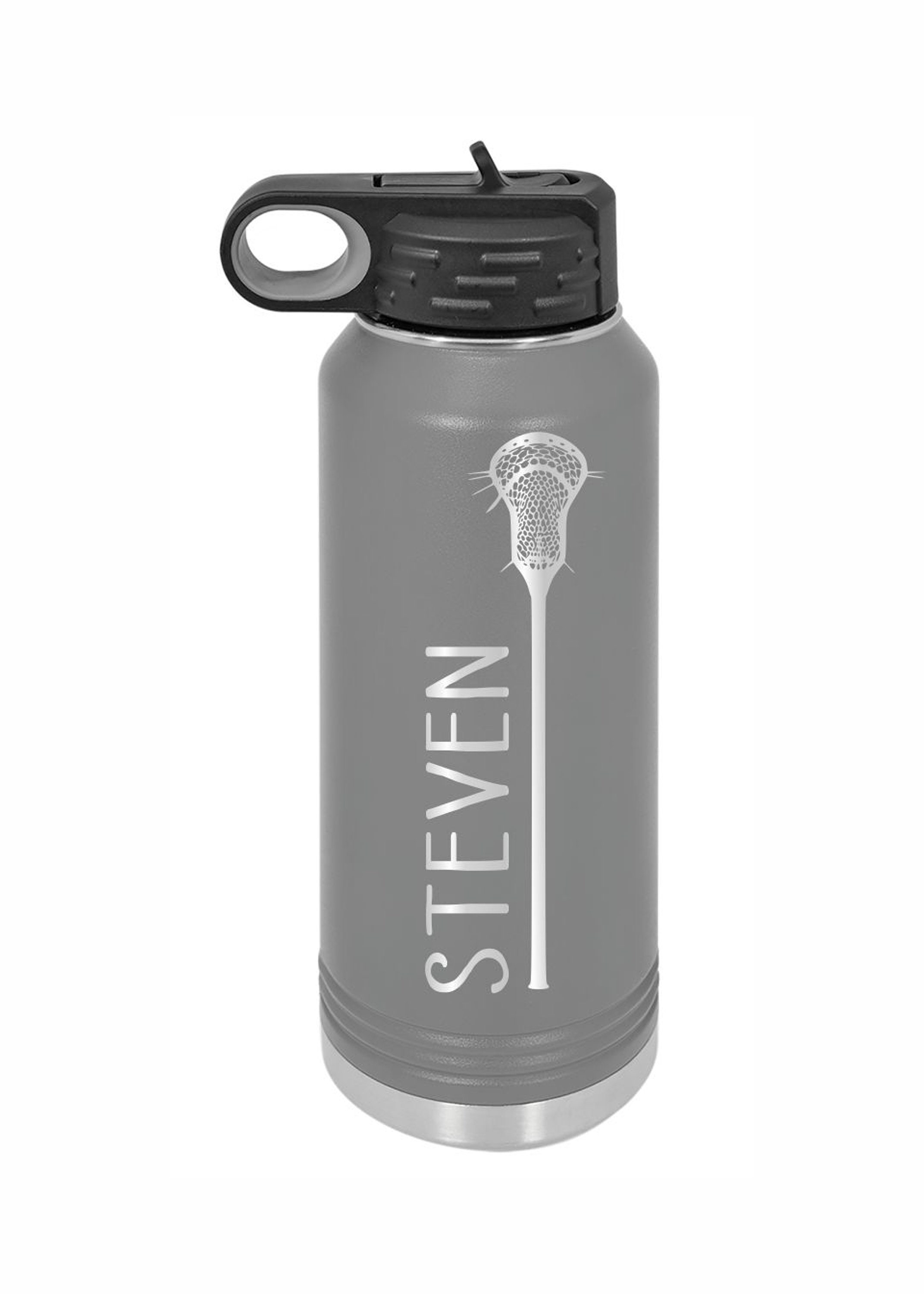 Botellas de agua personalizadas con tapa con popote, botellas de agua  personalizadas, botellas de agua de acero inoxidable grabadas  personalizadas