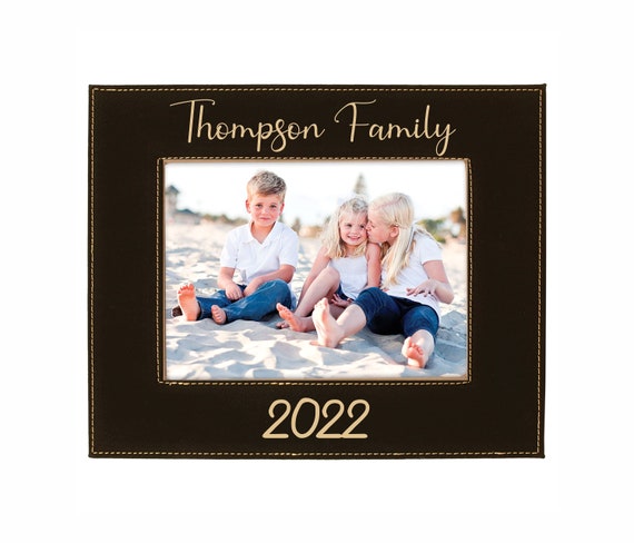Family Picture Frame, Family Photo Gift, Personalized Photo Leather Frame, 4x6, 5x7, 8x10, Picture Frame Leatherette, gift for Friend