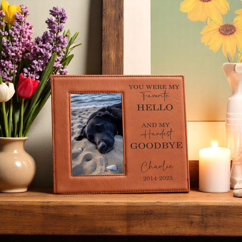 Custom Pet Memorial Frame – Personalized Dog or Cat Loss Gift ...