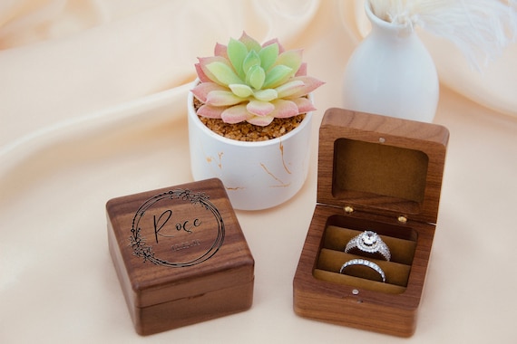 Personalised Proposal Ring Box Engagement Ring Box Will You Marry Me Rustic  Wedding Rustic Ring Box Proposal Box Engagement Gift - Etsy