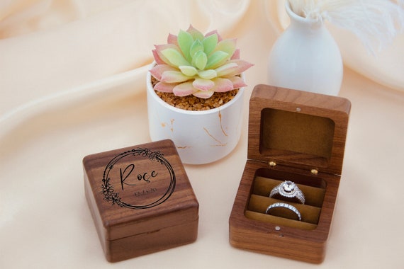 Personalised Proposal Ring Box Engagement Ring Box Will You Marry Me Rustic  Wedding Rustic Ring Box Proposal Box Engagement Gift - Etsy