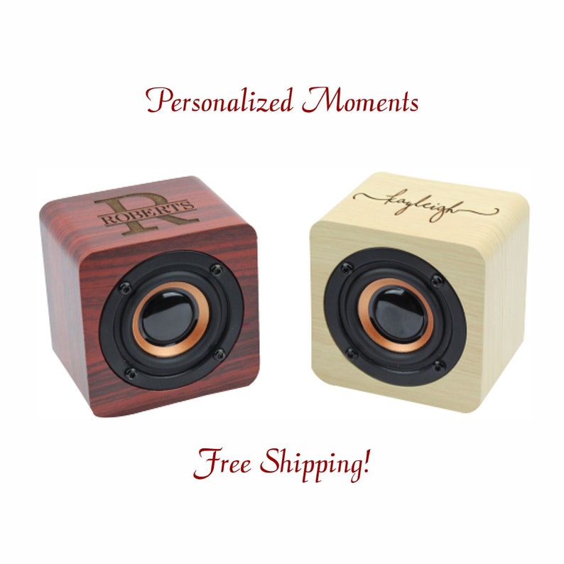 Groomsmen Gifts, Personalized Bluetooth Speaker, Portable Bluetooth Speaker, Mini Wood Speaker, Bridesmaid Gifts, Portable and Rechargeable