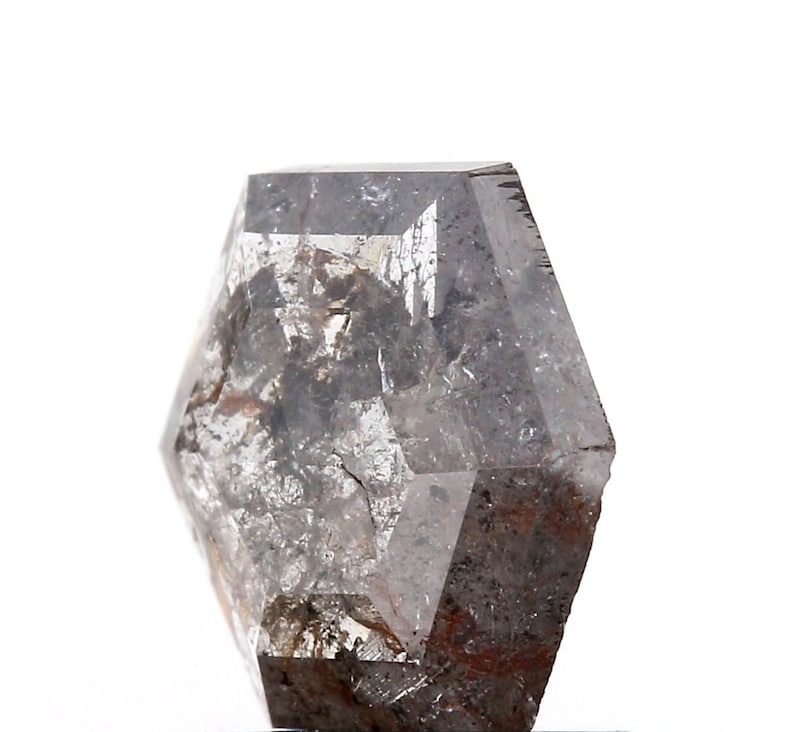 1.05ct Hexagon Rose Cut Salt and Pepper Diamond