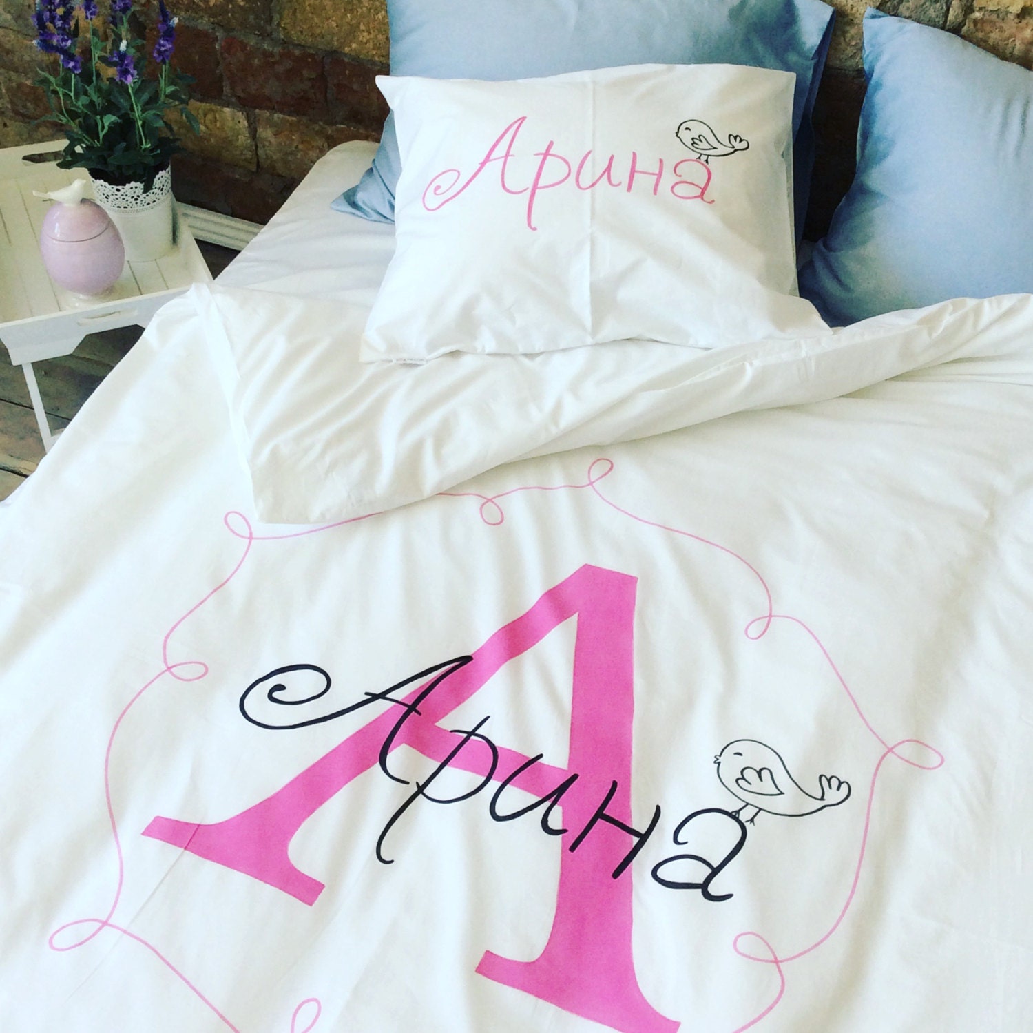 Personalized Toddlers Bedding Set Kids Girl Bedding baby Etsy