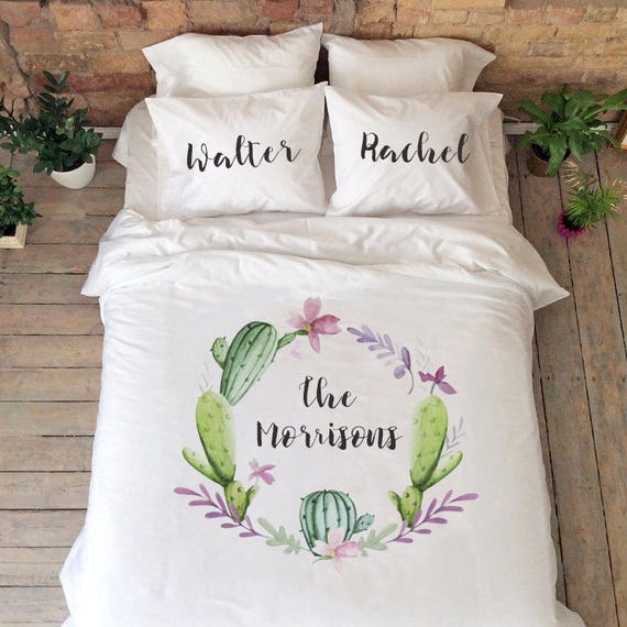 Personalized Bedding set Watercolour bedding Flower bedding Etsy