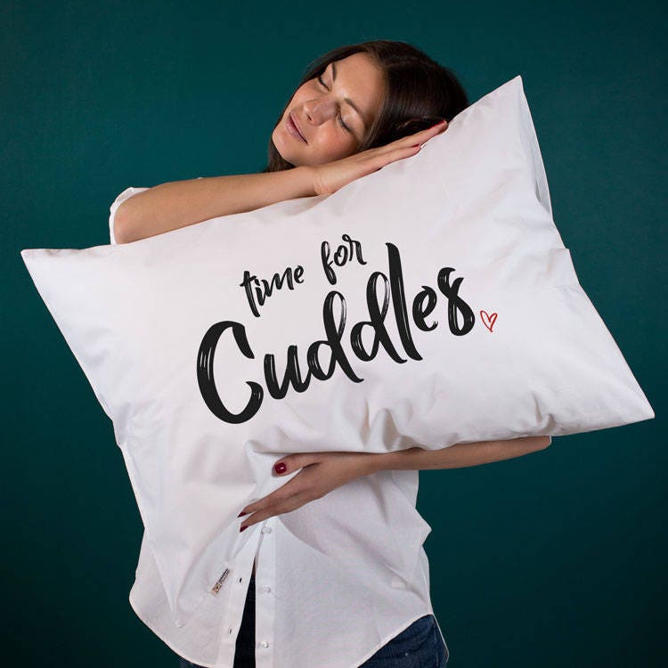 Cuddle Pillow Time for Cuddles Cute Gift for Her Etsy
