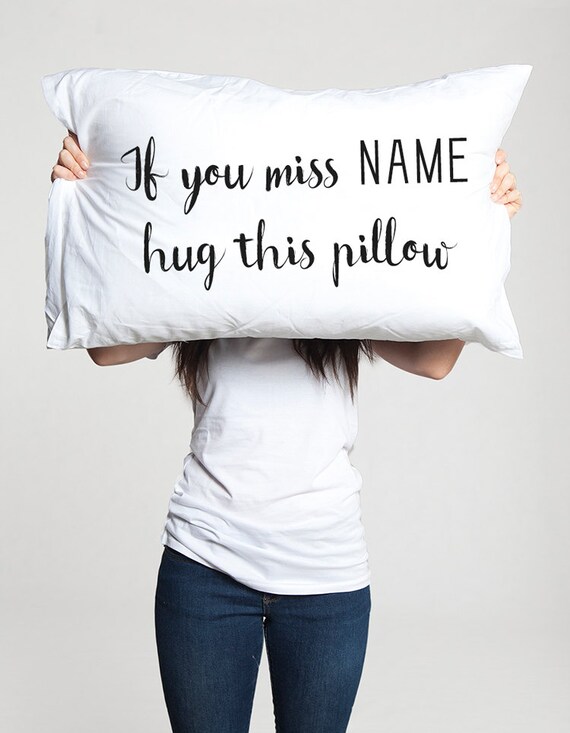 Long Distance Relationship Gift Pillow Case Personalized Etsy