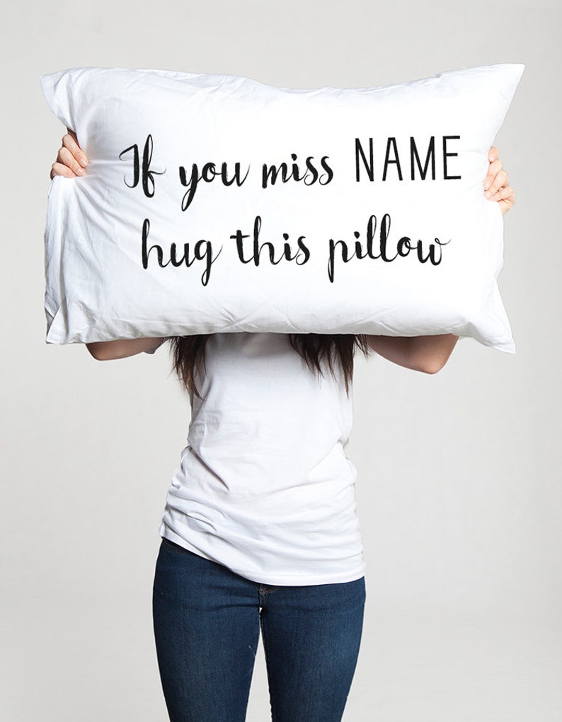 Long distance relationship Gift Pillow case Personalized Etsy
