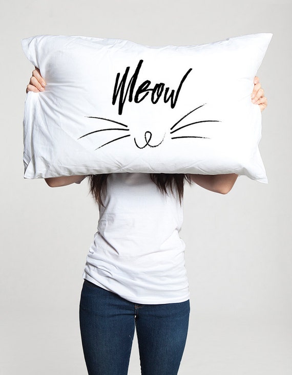 Meow Cat Lover Funny Pillow Case Gift Pillowcase Lover I Like Funny Gift Idea