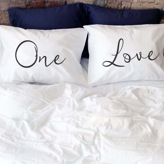One Love Couple Pillow Cases Long Distance Relationship 1st Or Etsy