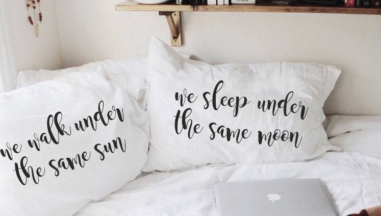 Romantic Couple Gifts Couple Bedding Quote Pillows for Him Her | Etsy