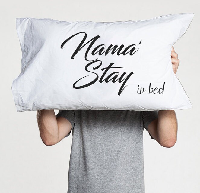 Namaste In Bed Namast'ay Namastay pillow Savasana Yoga Etsy