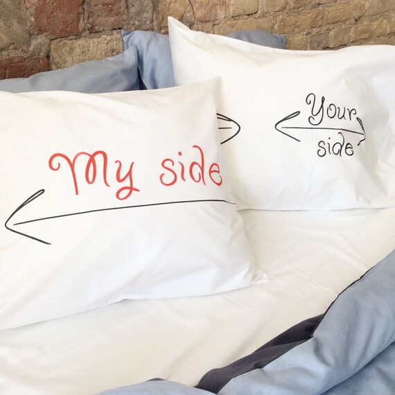 Meine Seite Ihre Seite Paar Kissenbezuge Seine Und Ihr Etsy