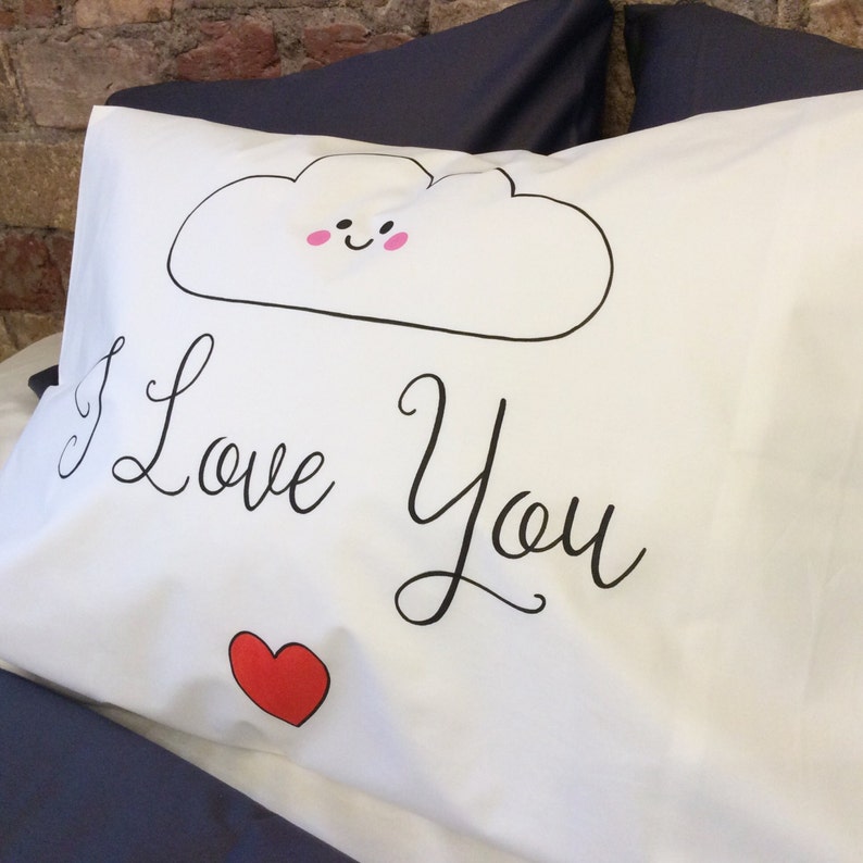 I Love You Pillow with cloud gift for her funny pillow Etsy