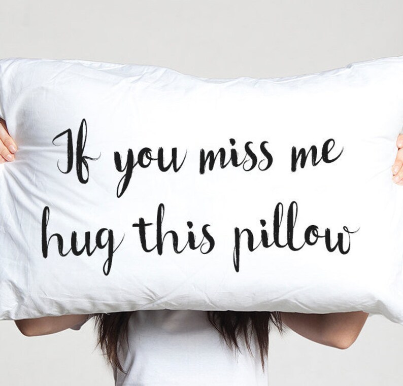 Long Distance Boyfriend Gift Pillowcase Long Distance Love Etsy